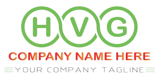 Diseño de logotipo de letra HVG