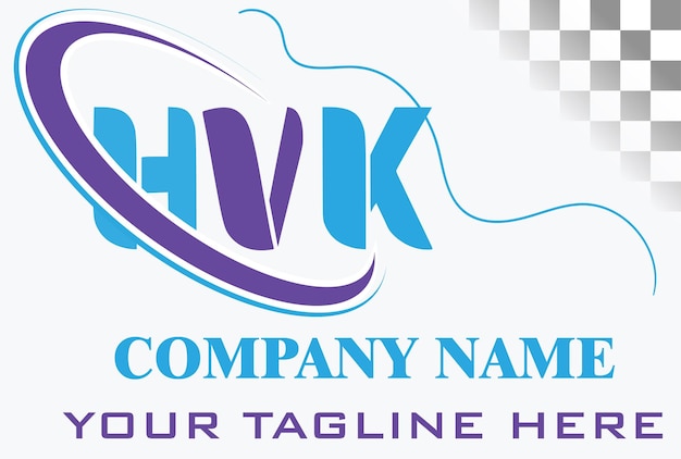 Diseño de logotipo de letra HVK