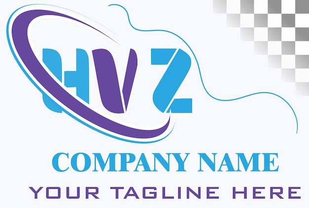 Diseño de logotipo de letra HVZ
