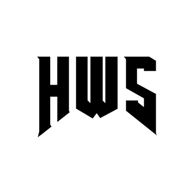 Diseño de logotipo de letra HWS para la empresa de tecnología Diseño de Logotipo HWS combinación de colores blanco y negro Logotipo HWA Vector Diseño de HWS Icon HWS Alfabeto HWS Tipo de diseño de logotipo