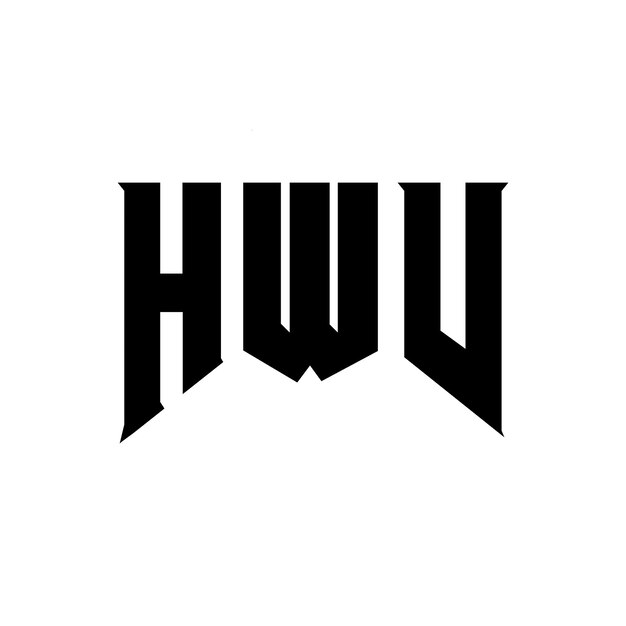 Diseño de logotipo de letra HWV para una empresa de tecnología Diseño del logotipo HWV combinación de colores blanco y negro Logo HWV vector diseño HWV icono HWV alfabeto diseño del logotipo tipografía HWV