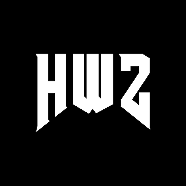 Diseño de logotipo de letra HWZ para una empresa de tecnología Diseño del logotipo HWZ combinación de colores blanco y negro Logo HWZ Vector HWZ Diseño del icono HWZ Alfabeto HWZ Tipo de diseño del logotipo