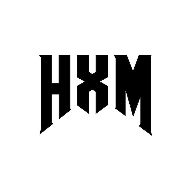 Diseño de logotipo de letra HXM para una empresa de tecnología Diseño del logotipo HXM combinación de colores blanco y negro Logotipo H XM vector H XM diseño Icono H X M alfabeto H X M tipografía Diseño del Logotipo