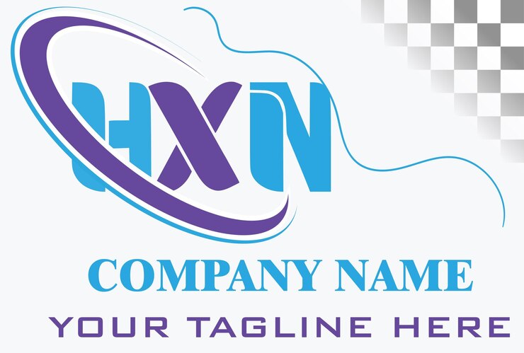 Vector diseño del logotipo de la letra hxn
