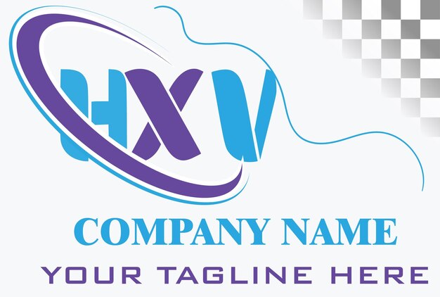 Diseño del logotipo de la letra HXV