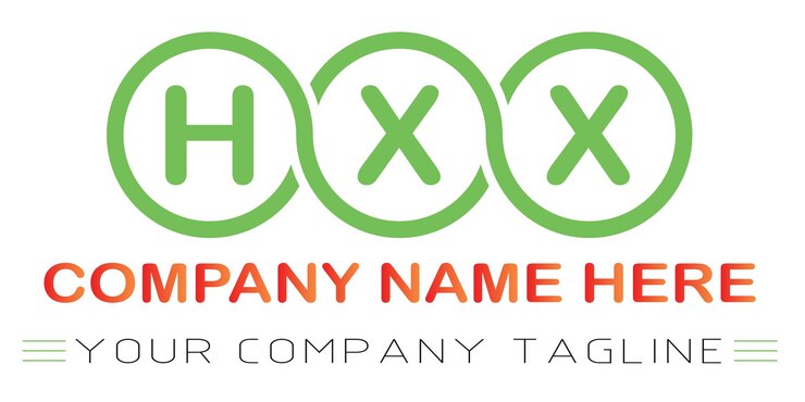 Vector diseño del logotipo de la letra hxx