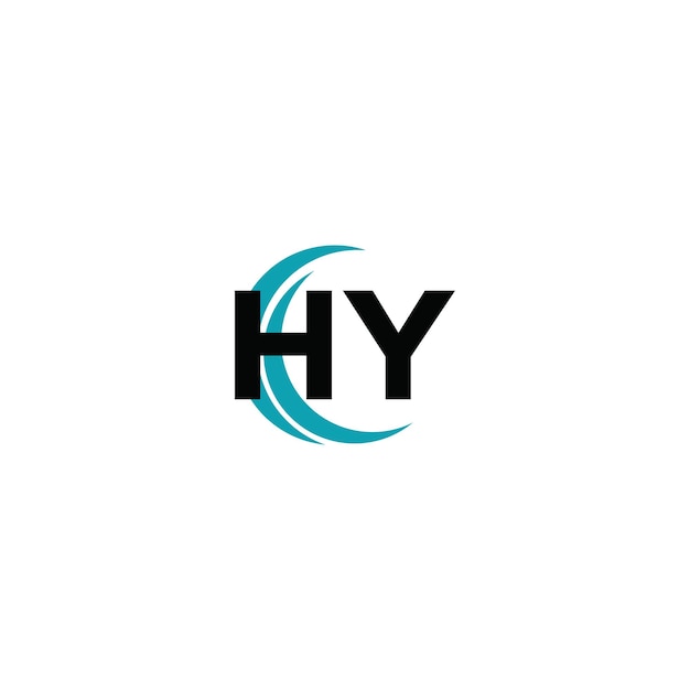 Diseño del logotipo de la letra HY plantilla vectorial del logotipo del monograma de negocios y bienes raíces HY