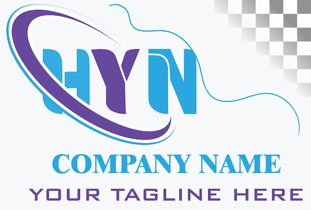 Diseño de logotipo de letra HYN