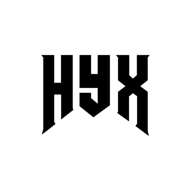Diseño de logotipo de letra HYX para una empresa de tecnología Diseño de logótipo HYX combinación de colores blanco y negro Logotipo HYx vector Diseño de HYX icono HYX alfabeto HYX tipografía Diseño del logotipo