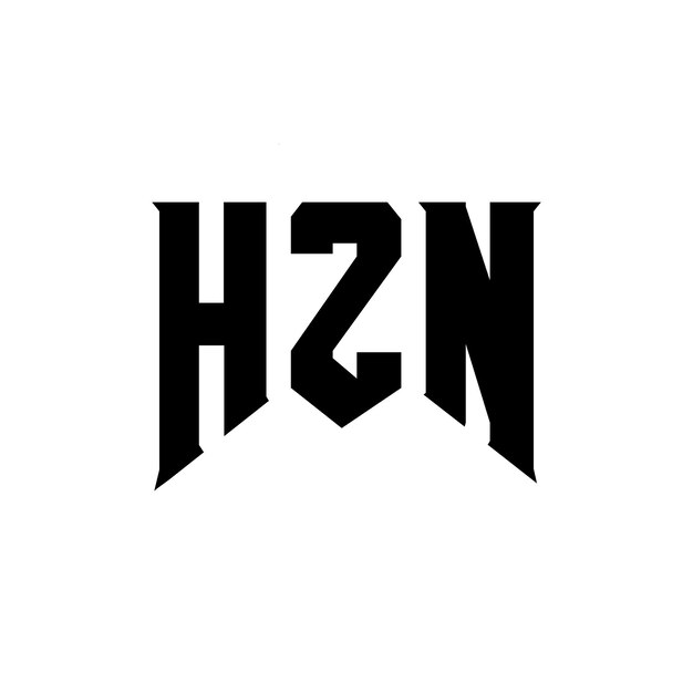 Diseño de logotipo de letra HZN para una empresa de tecnología Diseño del logotipo HZN combinación de colores blanco y negro Logo HZN Vector HZN Diseño del icono HZN Alfabeto HZN Tipografía diseño del logotipo