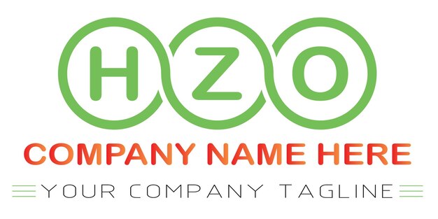 Diseño de logotipo de letra HZO