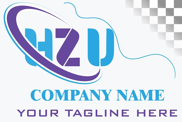 Diseño del logotipo de la letra HZU