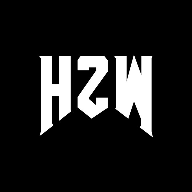 Diseño de logotipo de letra HZW para una empresa de tecnología Diseño del logotipo HZW combinación de colores blanco y negro Logo HZW vector HZW diseño Icono HZW alfabeto HZW tipografía Diseño del Logotipo