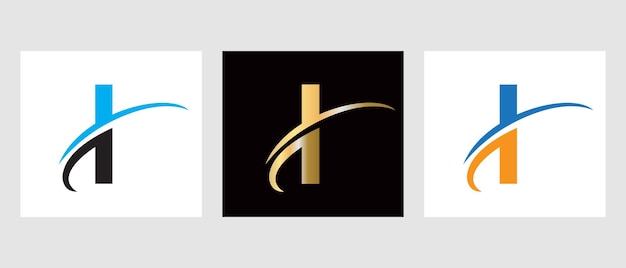 Diseño del logotipo de la letra I. Monograma I Carta Logotipo Símbolo
