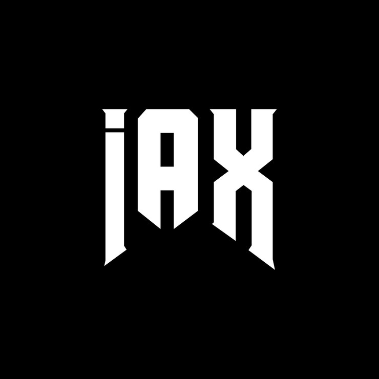 Vector diseño de logotipo de letra iax para la compañía de tecnología diseño de logotipo iax combinación de colores blanco y negro diseño de logotip iax vector iax diseño de icono iax alfabeto iax tipografía