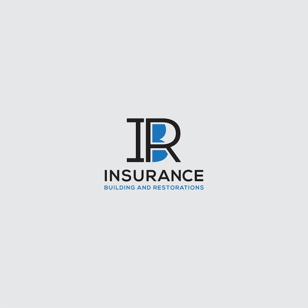 Diseño del logotipo de la letra IBR con vector