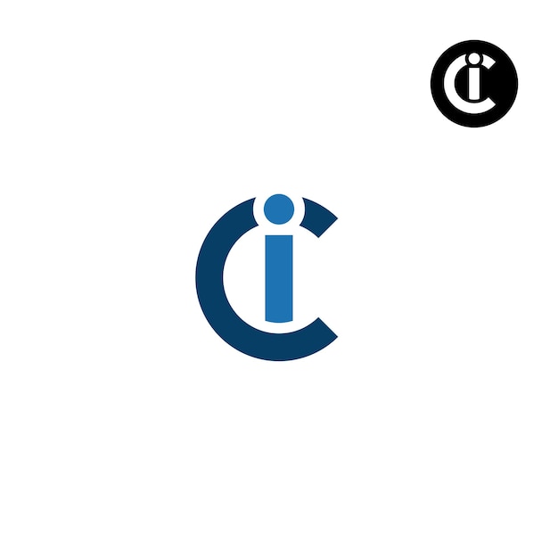 Diseño del logotipo de la letra IC CI Monograma