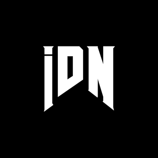 Diseño de logotipo de letra IDN para una empresa de tecnología IDN diseño de logotipo combinación de colores blanco y negro IDN logotipo IDN vector IDN diseño IDN icono IDN alfabeto IDN tipografía logotipo diseño