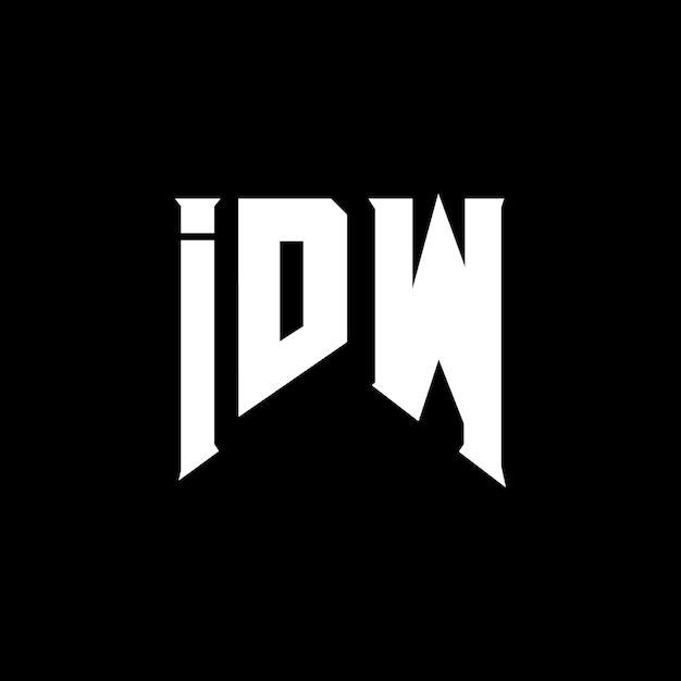 Diseño de logotipo de letra IDW para la compañía de tecnología IDW diseño de logotipo combinación de colores blanco y negro IDW logotipo IDW vector IDW diseño IDW icono IDW alfabeto IDW tipografía diseño del logotipo