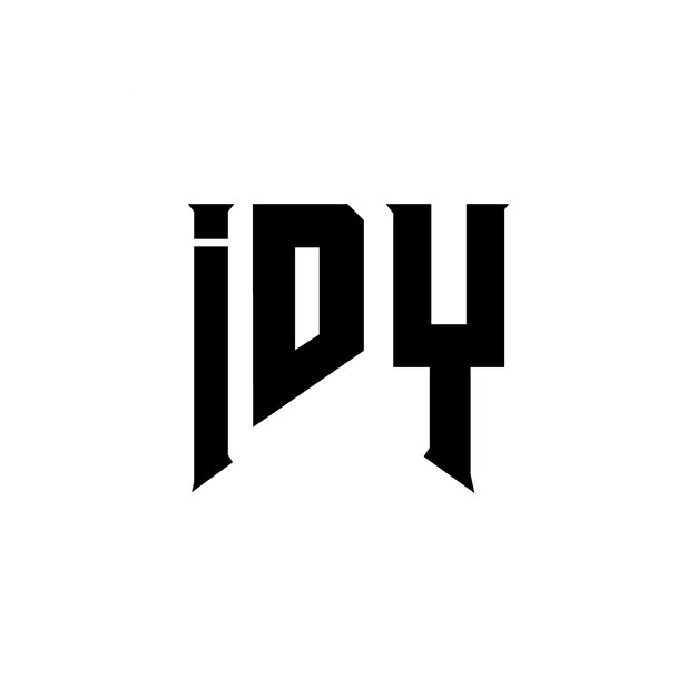 Diseño de logotipo de letra IDY para una empresa de tecnología IDY diseño de logotipo combinación de colores blanco y negro IDY logotipo IDY vector IDY diseño IDY icono IDY alfabeto IDY tipografía diseño de logotip