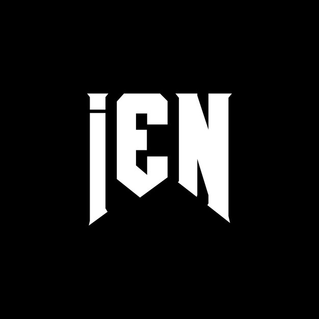 Diseño de logotipo de letra IEN para una empresa de tecnología IEN diseño de logotipo combinación de colores blanco y negro IEN logotipo IEN vector IEN diseño IEN icono IEN alfabeto IEN tipografía diseño de logotip