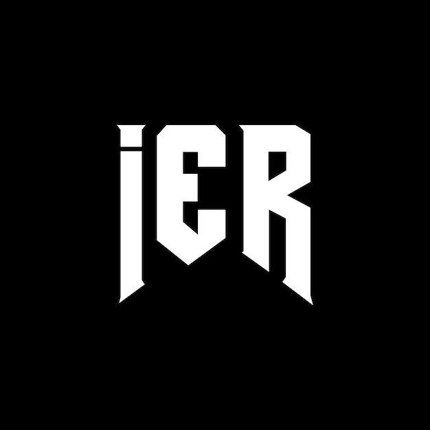 Diseño de logotipo de letra IER para una empresa de tecnología IER Diseño del logotipo de IER combinación de colores blanco y negro IER Logotipo IER vector IER diseño IER icono IER alfabeto IER tipografía diseño del logotipo IER