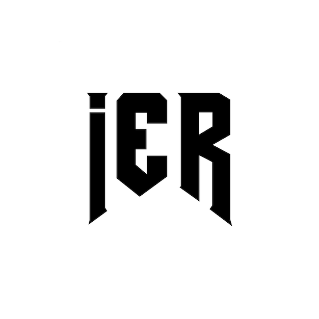 Diseño de logotipo de letra IER para una empresa de tecnología IER Diseño del logotipo de IER combinación de colores blanco y negro IER Logotipo IER vector IER diseño IER icono IER alfabeto IER tipografía diseño del logotipo IER