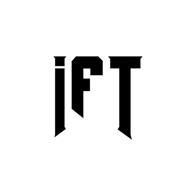 Diseño de logotipo de letra IFT para la compañía de tecnología IFT diseño de logotipo combinación de colores blanco y negro IFT logotipo IFT vector IFT diseño IFT icono IFT alfabeto IFT tipografía diseño del logotipo