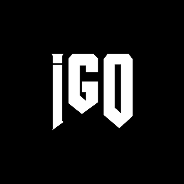 Diseño de logotipo de letra IGO para una empresa de tecnología IGO diseño de logotipo combinación de colores blanco y negro IGO logotipo IGO vector IGO diseño IGO icono IGO alfabeto IGO tipografía diseño del logotipo
