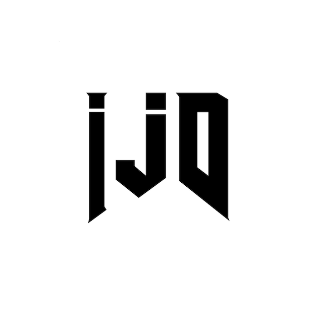 Diseño de logotipo de letra IJD para una empresa de tecnología Diseño del logotipo IJD combinación de colores blanco y negro Diseño del logó IJD vector IJD Diseño del icono IJD alfabeto IJD diseño del logotipo tipografía IJD