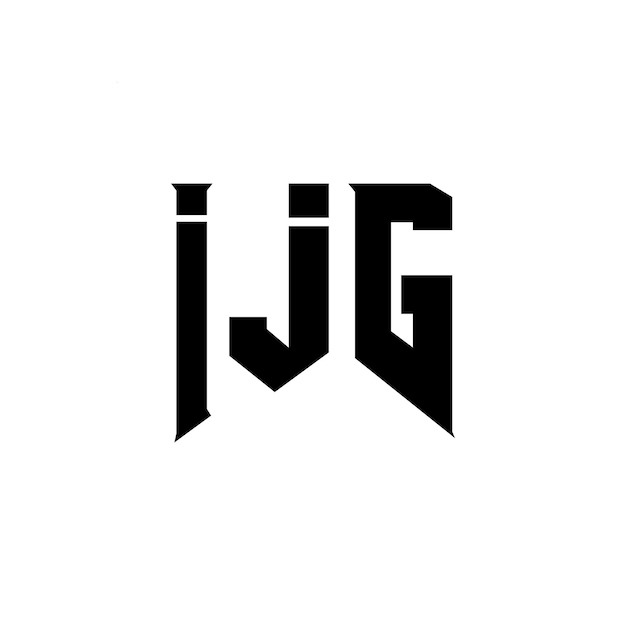 Diseño de logotipo de letra IJG para la compañía de tecnología IJG Diseño de Logotipo IJG combinación de colores blanco y negro IJG Logo IJG vector IJG diseño IJG icono IJG alfabeto IJG tipografía diseño de logotipo