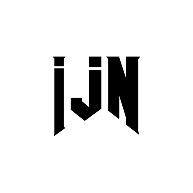 Diseño de logotipo de letra IJN para una empresa de tecnología Diseño del logotipo IJN combinación de colores blanco y negro Diseño del logó IJN Vector IJN Diseño del icono IJN Alfabeto IJN Tipo de diseño del logotipo
