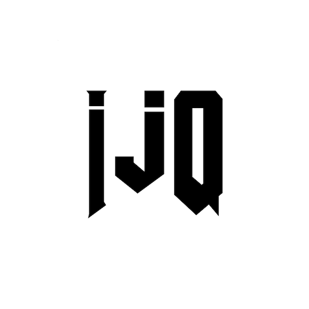 Diseño de logotipo de letra IJQ para la compañía de tecnología IJQ diseño de logotipo combinación de colores blanco y negro IJQ logotipo IJQ vector IJQ diseño IJQ icono IJQ alfabeto IJQ tipografía diseño de logotip