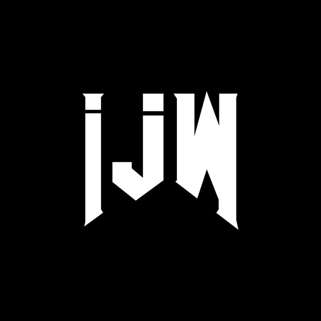 Diseño de logotipo de letra IJW para una empresa de tecnología Diseño del logotipo IJW combinación de colores blanco y negro IJW logo IJW vector IJW diseño IJW icono IJW alfabeto IJW tipografía diseño del logotipo