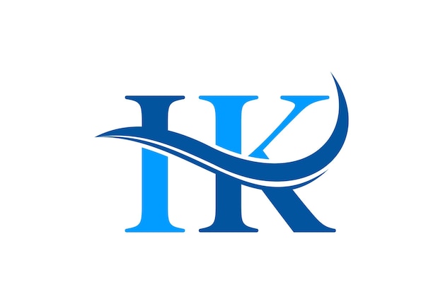 Diseño del logotipo de la letra IK con signo creativo Ilustración vectorial