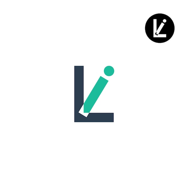 Diseño del logotipo de la letra IL LI Monograma