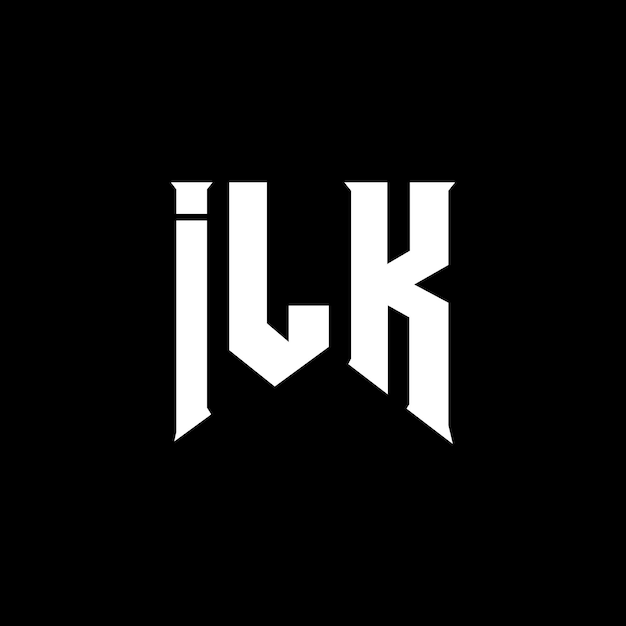 Diseño de logotipo de letra ILK para una empresa de tecnología Diseño de Logotipo ILK combinación de colores blanco y negro Diseño de diseño de logotipo ILK Vector ILK Diseño de icono ILK Alfabeto ILK Tipografía
