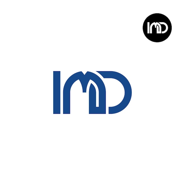 Diseño del logotipo de la letra IMD Monogram