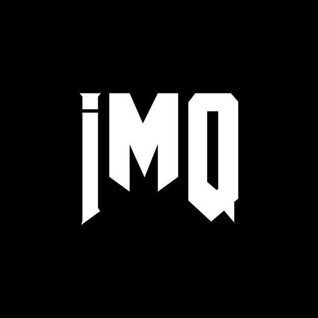 Diseño de logotipo de letra IMQ para una empresa de tecnología Diseño del logotipo IMQ combinación de colores blanco y negro Diseño del Logotipo IMQ vector IMQ diseño del icono IMQ alfabeto IMQ tipografía diseño del logotipo