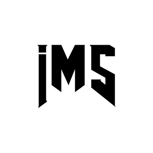 Diseño de logotipo de letra IMS para una empresa de tecnología Diseño del logotipo IMS combinación de colores blanco y negro IMS logotipo Vector IMS diseño IMS icono IMS alfabeto IMS tipografía diseño del logotipo