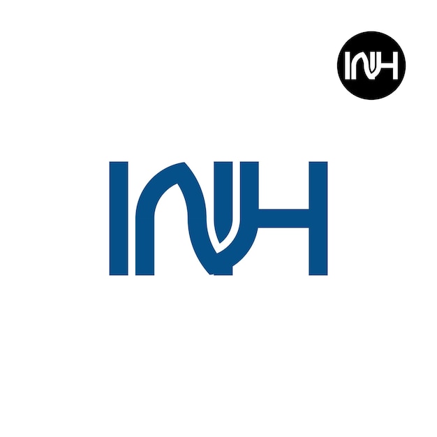 Diseño del logotipo de la letra INH Monogram