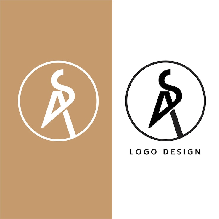 Vector diseño del logotipo de la letra inicial as