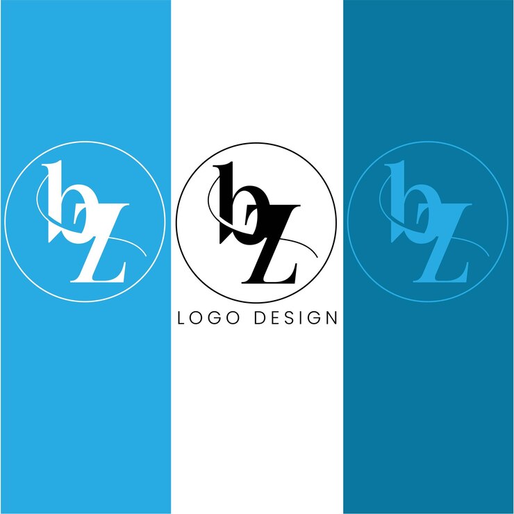 Vector diseño de logotipo de letra inicial bz