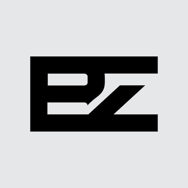 Diseño del logotipo de la letra inicial BZ