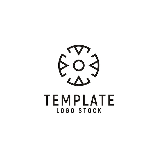 Diseño de logotipo de letra inicial circular moderna abstracta T