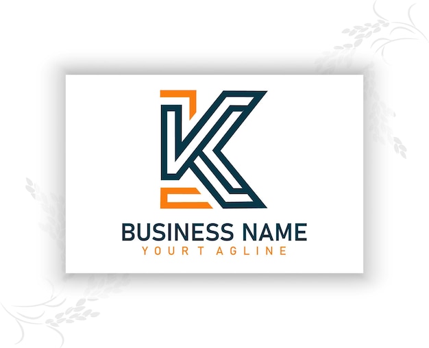 Diseño de logotipo de letra inicial creativa K Forma de flecha geométrica amarilla y azul utilizable para negocios