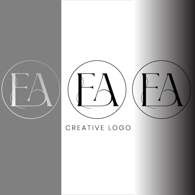 Vector diseño de logotipo de letra inicial ea