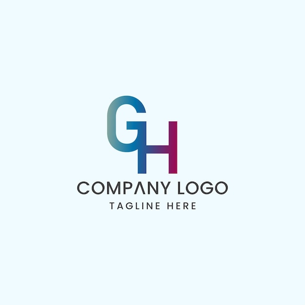 Diseño de logotipo de letra inicial GH Signo de símbolo moderno creativo excepcional