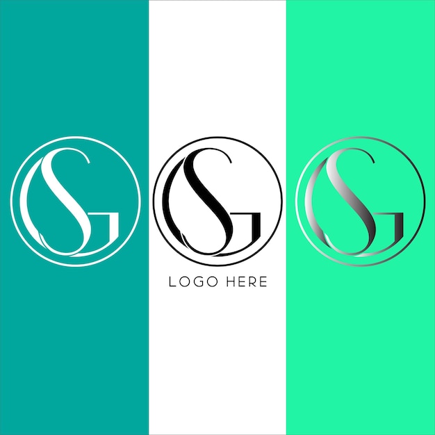 Vector diseño de logotipo de letra inicial gs