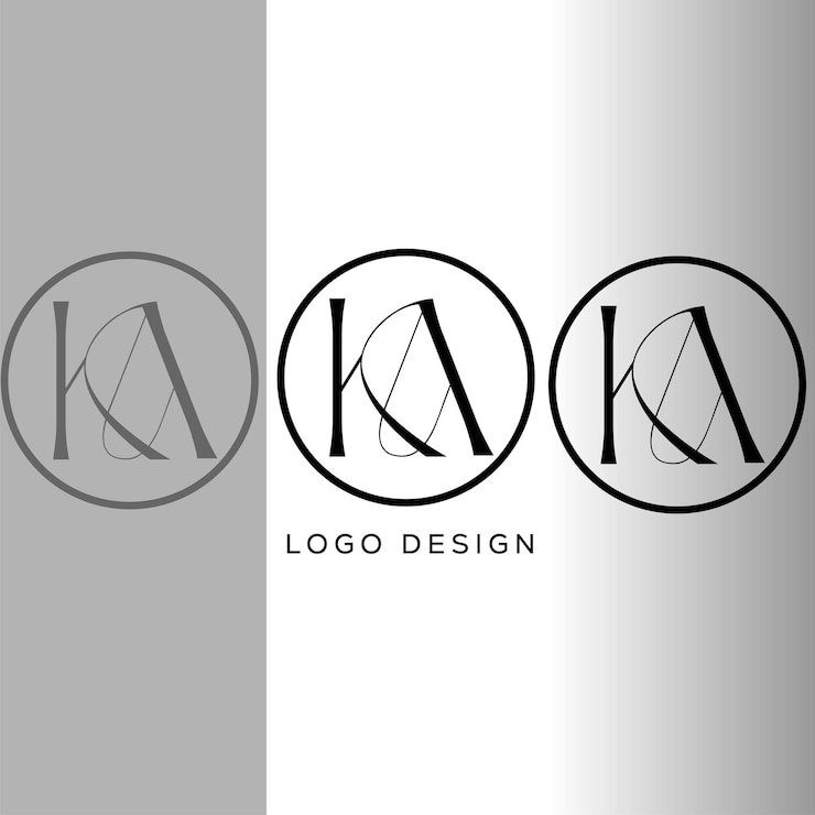 Vector diseño de logotipo de letra inicial ka